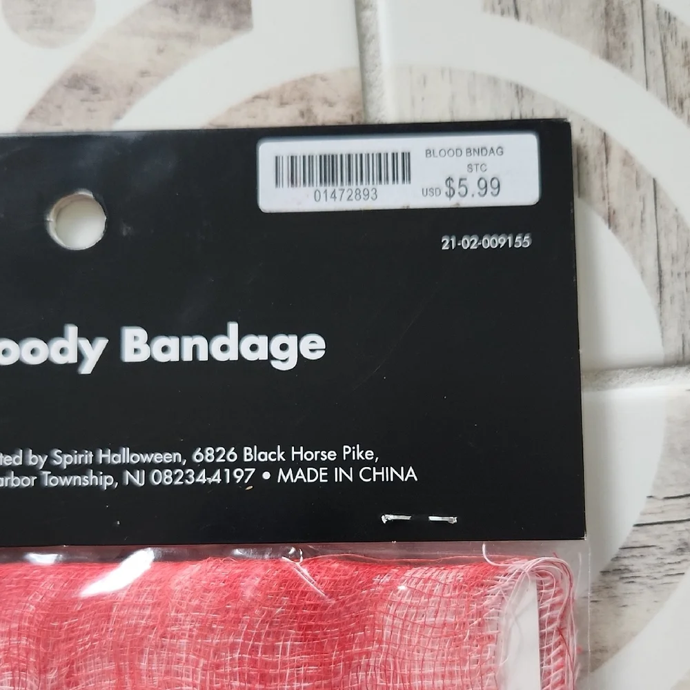 Halloween Decor Bundle - Rusty Attic Light, Bloody Bandage, and Biohazard Tape
